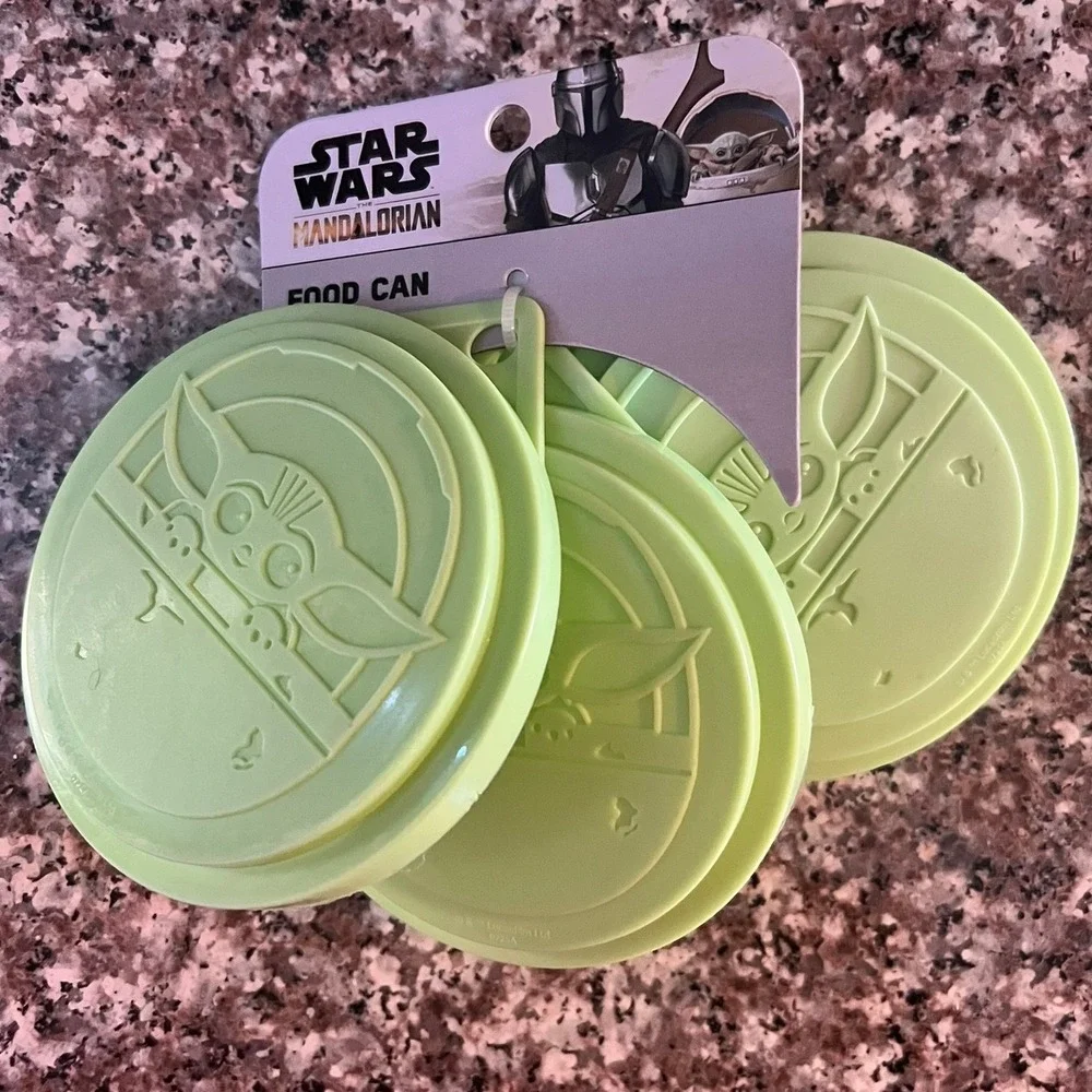 Star Wars Grogu Silicone Food‎ Can Cover Pet OS Green Brand New Baby Yoda 3-Pack